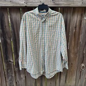 T. Harris London Men's Multicolor Plaid Button Down Shirt